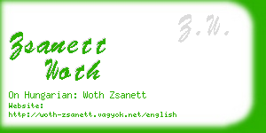 zsanett woth business card